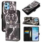 For UMIDIGI Power 7 Max Colored Drawing Pattern Plain Weave Leather Phone Case(Black And White Tiger) - 1