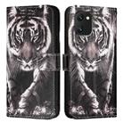 For UMIDIGI Power 7 / Power 7S Colored Drawing Pattern Plain Weave Leather Phone Case(Black And White Tiger) - 2