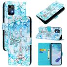 For Umidigi Bison X20 Colored Drawing Pattern Plain Weave Leather Phone Case(Tower Butterfly) - 1