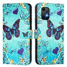 For Umidigi Bison X20 Colored Drawing Pattern Plain Weave Leather Phone Case(Love Butterfly) - 2