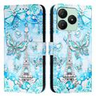 For Wiko T20   Colored Drawing Pattern Plain Weave Leather Phone Case(Tower Butterfly) - 2