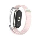 For Xiaomi Smart Band 8 / 9 PC Case + Loop Nylon Hook and Loop Fastener Watch Band(Pearl Powder) - 3