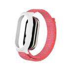 For Xiaomi Smart Band 8 / 9 PC Case + Loop Nylon Hook and Loop Fastener Watch Band(Hibiscus Powder) - 2