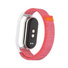 For Xiaomi Smart Band 8 / 9 PC Case + Loop Nylon Hook and Loop Fastener Watch Band(Hibiscus Powder) - 3