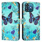 For Oukitel C53 Colored Drawing Pattern Plain Weave Leather Phone Case(Love Butterfly) - 2