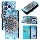 For Oukitel C50 Colored Drawing Pattern Plain Weave Leather Phone Case(Undersea Mandala) - 1