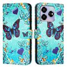 For ZTE Blade V60 / Axon 60 4G Colored Drawing Pattern Plain Weave Leather Phone Case(Love Butterfly) - 2