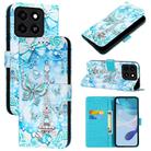 For ZTE Blade A35 / A55 Colored Drawing Pattern Plain Weave Leather Phone Case(Tower Butterfly) - 1