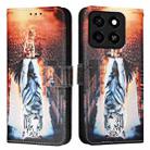 For ZTE Blade A35 / A55 Colored Drawing Pattern Plain Weave Leather Phone Case(Cats And Tigers) - 2