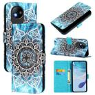 For ZTE Blade A35 Lite / A35 Core Colored Drawing Pattern Plain Weave Leather Phone Case(Undersea Mandala) - 1