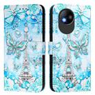 For ZTE Blade A35 Lite / A35 Core Colored Drawing Pattern Plain Weave Leather Phone Case(Tower Butterfly) - 2