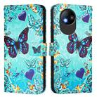 For ZTE Blade A35 Lite / A35 Core Colored Drawing Pattern Plain Weave Leather Phone Case(Love Butterfly) - 2