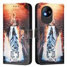 For ZTE Blade A35 Lite / A35 Core Colored Drawing Pattern Plain Weave Leather Phone Case(Cats And Tigers) - 2