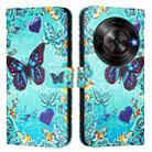 For ZTE Blade A75 5G / Nubia Focus Colored Drawing Pattern Plain Weave Leather Phone Case(Love Butterfly) - 2