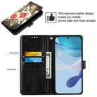 For ZTE Blade V70 Design Colored Drawing Pattern Plain Weave Leather Phone Case(Roses On Black) - 3