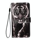 For ZTE nubia Z60 Ultra Colored Drawing Pattern Plain Weave Leather Phone Case(Black And White Tiger) - 3