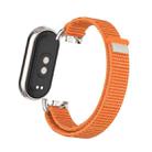 For Xiaomi Smart Band 9 / 8 Metal Connector + Loop Nylon Hook and Loop Fastener Watch Band(Orange) - 3