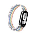 For Xiaomi Smart Band 9 / 8 Metal Connector + Loop Nylon Hook and Loop Fastener Watch Band(Colorful) - 1