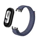 For Xiaomi Smart Band 9 / 8 Metal Connector + Loop Nylon Hook and Loop Fastener Watch Band(Midnight Blue) - 2