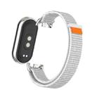 For Xiaomi Smart Band 9 / 8 Metal Connector + Loop Nylon Hook and Loop Fastener Watch Band(Seashell Color) - 3