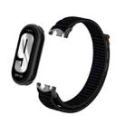 For Xiaomi Smart Band 9 / 8 Metal Connector + Loop Nylon Hook and Loop Fastener Watch Band(Dark Black) - 2