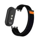 For Xiaomi Smart Band 9 / 8 Metal Connector + Loop Nylon Hook and Loop Fastener Watch Band(Dark Black) - 3