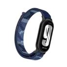 For Xiaomi Smart Band 9 / 8 Metal Connector + Loop Nylon Hook and Loop Fastener Watch Band(Quiet Blue) - 1