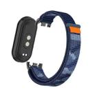 For Xiaomi Smart Band 9 / 8 Metal Connector + Loop Nylon Hook and Loop Fastener Watch Band(Quiet Blue) - 3