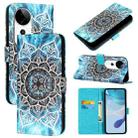 For vivo S19 Pro   Colored Drawing Pattern Plain Weave Leather Phone Case(Undersea Mandala) - 1