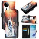 For vivo S19 Pro   Colored Drawing Pattern Plain Weave Leather Phone Case(Cats And Tigers) - 1