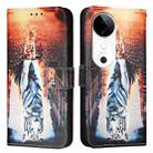 For vivo S19 Colored Drawing Pattern Plain Weave Leather Phone Case(Cats And Tigers) - 2