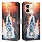 For vivo Y28 4G Colored Drawing Pattern Plain Weave Leather Phone Case(Cats And Tigers) - 2