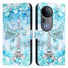 For vivo S20 Pro Colored Drawing Pattern Plain Weave Leather Phone Case(Tower Butterfly) - 2
