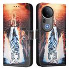 For vivo S20 Pro Colored Drawing Pattern Plain Weave Leather Phone Case(Cats And Tigers) - 2