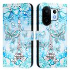 For vivo S30 Pro mini Colored Drawing Pattern Plain Weave Leather Phone Case(Tower Butterfly) - 2