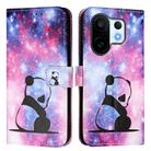For vivo S30 Pro mini Colored Drawing Pattern Plain Weave Leather Phone Case(Baby Panda) - 2
