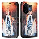 For vivo S30 Colored Drawing Pattern Plain Weave Leather Phone Case(Cats And Tigers) - 2