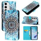 For Samsung Galaxy S24 FE 5G   Colored Drawing Pattern Plain Weave Leather Phone Case(Undersea Mandala) - 1