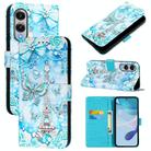For Samsung Galaxy S25 Edge 5G Colored Drawing Pattern Plain Weave Leather Phone Case(Tower Butterfly) - 1