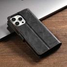 For iPhone 16 Pro Max N.BEKUS CSJ-P1 Solid Color Leather Phone Case(Black) - 3