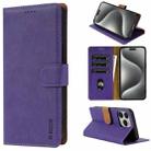 For iPhone 16 Pro Max N.BEKUS CSJ-P1 Solid Color Leather Phone Case(Purple) - 1