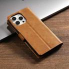 For iPhone 16 Pro N.BEKUS CSJ-P1 Solid Color Leather Phone Case(Brown) - 3