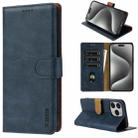 For iPhone 16 Pro N.BEKUS CSJ-P1 Solid Color Leather Phone Case(Blue) - 1