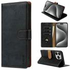 For iPhone 11 Pro N.BEKUS CSJ-P1 Solid Color Leather Phone Case(Black) - 1