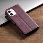 For iPhone 11 N.BEKUS CSJ-P1 Solid Color Leather Phone Case(Wine Red) - 3