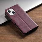 For iPhone 14 / 13 N.BEKUS CSJ-P1 Solid Color Leather Phone Case(Wine Red) - 3