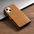 For iPhone 14 / 13 N.BEKUS CSJ-P1 Solid Color Leather Phone Case(Brown) - 3