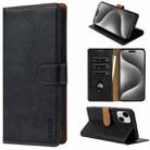 For iPhone 14 Plus N.BEKUS CSJ-P1 Solid Color Leather Phone Case(Black) - 1