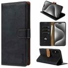 For iPhone XS / X N.BEKUS CSJ-P1 Solid Color Leather Phone Case(Black) - 1