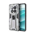 For Redmi Note 14 Pro 5G Supersonic PC + TPU Holder Phone Case(Grey) - 1